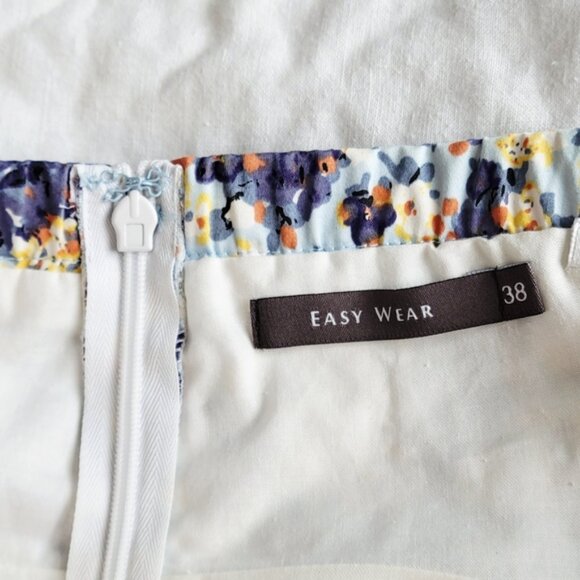 Easy Wear Floral Strapless Dress Blue Cotton EU 38 (Spain) S - Picture 4 of 10